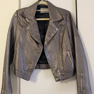 Tart Collections metallic moto jacket (S)